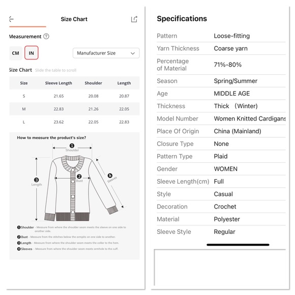 Trendy New ⭐️Color-block Crochet Sweater Cardigan - Picture 11 of 12